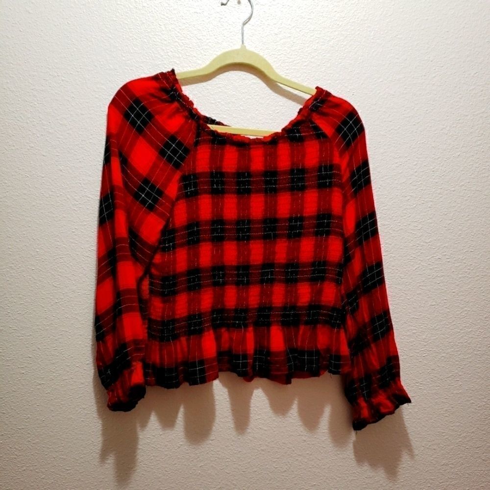 Justice girls top 18+, red /  black
